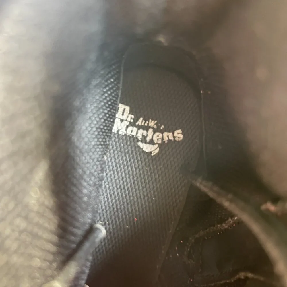 Dr. Martens 1460 Girls Size 3Y Pink Black Classic Outdoor Leather Side Zip Boots